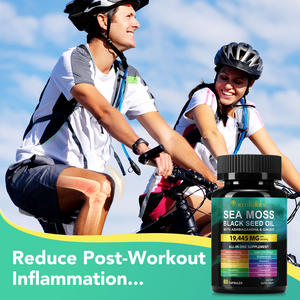 Sea Moss Óleo De Semente Preta Ashwagandha Extrato De Plantas Herbais Sea Moss Cápsulas Vitamina e Suplemento - Product Image 5