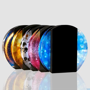 Trofeo de Cristal <span class=keywords><strong>Azul</strong></span> Nebulosa para Premio de 10 Años de Servicio, Grabado Personalizado - Regalo de Reconocimiento para Empleados Corporativos - Product Image 6