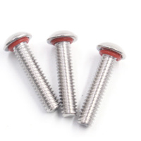 Vis de machine à tête bouton Torx en acier inoxydable de taille personnalisée avec joint torique rouge, résistante à l'effraction, pour l'automobile