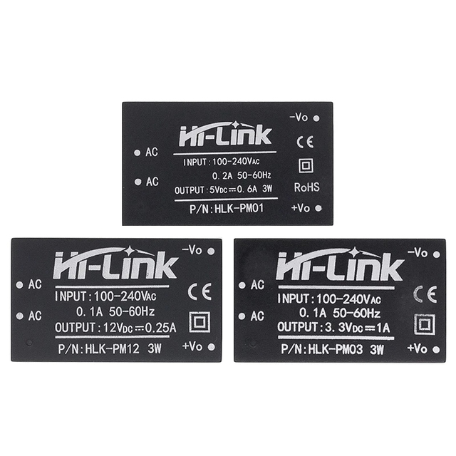 HLK-PM01 HLK-PM03 HLK-PM12 AC-DC 220V mini intelligent household switch power supply module