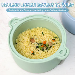 Силиконовая пароварка для микроволновой печи с ручкой и крышкой, антипригарная, термостойкая, для приготовления пищи, с отверстиями для пара - Product Image 6