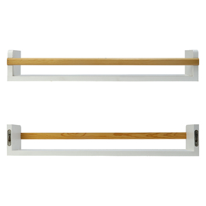 Bộ ba giá sách gỗ thông treo tường trắng kệ gỗ nổi để trang trí phòng khách - Product Image 2