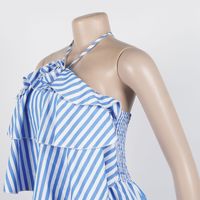 Combinaison pour femme à rayures imprimées STOCK, combinaison à jambes larges avec fleurs 3D, tenue une pièce grande taille, tailles S-XXL