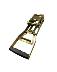 2inch Yellow Heavy Duty Ratchet Buckle Plastic Handle 330mm Ergo Ratchet Buckle 5000kg 5t For Strap Lashing