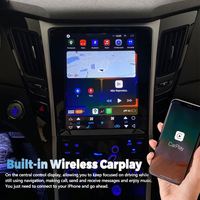 Layar Tesla 10.4" Android 13 Pemutar Video Mobil Autoradio Radio Stereo GPS Carplay Multimedia untuk Hyundai Sonata 8 YF 2011-2015