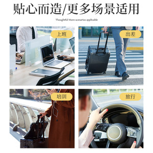 Porte-documents d'affaires en tissu Oxford gris, sac de réunion de bureau imperméable pour hommes et femmes - Product Image 4