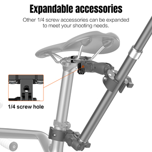 Soporte de <span class=keywords><strong>Bicicleta</strong></span> de Aleación de Aluminio, Base con Abrazadera, Duradero y Portátil para <span class=keywords><strong>GoPro</strong></span> 13 12, Cámara de Acción Panorámica - Product Image 3