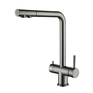 Estraibile <span class=keywords><strong>a</strong></span> doppia maniglia leva rubinetto cucina 3 vie <span class=keywords><strong>filtro</strong></span> acqua depuratore <span class=keywords><strong>rubinetti</strong></span> miscelatore <span class=keywords><strong>rubinetti</strong></span> acqua potabile in acciaio inox 3 in 1 - Product Image 5