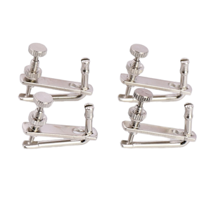 바이올린을 위한 금색 및 실버 후크 유형 미세 튜너, 부드러운 조정, 완전한 모델 - Product Image 3