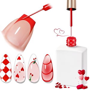 Esmalte de Uñas en Gel UV con Punta Francesa Roja Modelones, 15 ml, Esmalte de Uñas en Gel para Manicura Profesional, Regalo para Mujer - Product Image 1