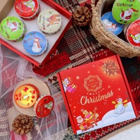 Coffret Cadeau de Bougies Parfumées aux Fleurs Séchées pour Thanksgiving et le Nouvel An, Cire de Soja, Aromathérapie, Cadeau de Fête et de Vacances