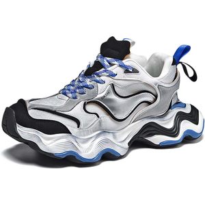 รองเท้าผ้าใบแฟชั่นผู้ชาย FOXA รุ่น Chunky Sneakers ทรงหุ้มข้อ วัสดุตาข่ายสังเคราะห์ พื้นยาง พื้นรองเท้า EVA รองรับแรงกระแทก เหมาะสำหรับเดินในฤดูใบไม้ผลิ - Product Image 1