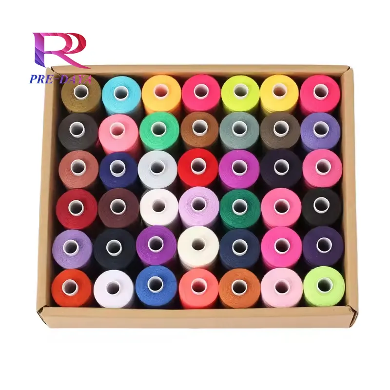 42 катушки/набор многоцветных полиэфирных ниток для шитья, 42 цвета, аксессуары для шитья