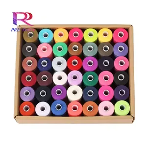 42 bobines/ensemble de fils à coudre en polyester multicolore, 42 couleurs, accessoires de couture DIY