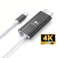 Câble de charge rapide TUTI 2M 100W HDTV 4K60HZ Switch N-Switch 2 Dock Type C vers HDTV pour TV, téléphone, PC, jeux