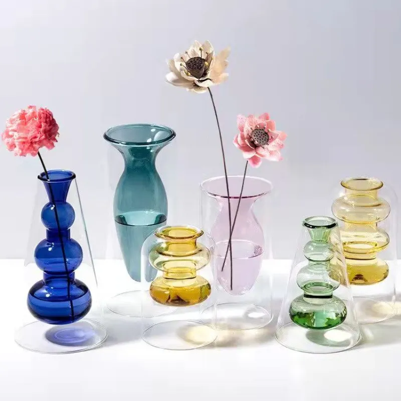 Glas In Lood Vaas Vuurvrije Rotan Aromatherapie Fles Hoge Borosilicaat Decoratie Woonkamer Bloemstuk Hydrocultuur