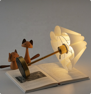 Support de charge sans fil Lampe de nuit Contrôle tactile Abat-jour en tissu Ambiance Batterie Portable USB Type C Éclairage de table pour hôtel - Product Image 2