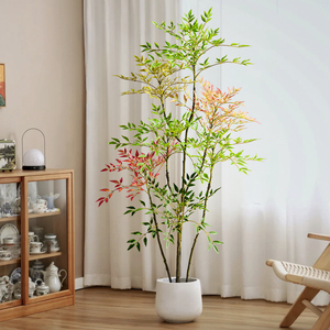 All'ingrosso di plastica Monstera palma <span class=keywords><strong>verde</strong></span> per interni/esterni <span class=keywords><strong>verde</strong></span> durevole per la <span class=keywords><strong>casa</strong></span> di nozze fiori artificiali medi - Product Image 6