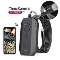 Quadruple Zoom Drie-Camera Wifi Endoscoop Camera Inspectie Auto Motor Onderhoud Dual-Lens Borescope Camera Voor Android Telefoon