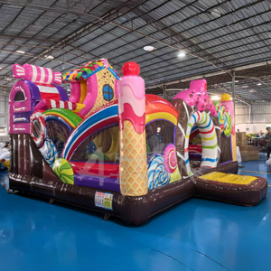 Castillo Inflable Comercial <span class=keywords><strong>de</strong></span> PVC para Niños, Castillo Inflable para Exteriores, <span class=keywords><strong>Alquiler</strong></span> <span class=keywords><strong>de</strong></span> Castillo Inflable, Combo <span class=keywords><strong>de</strong></span> Casa <span class=keywords><strong>de</strong></span> Brinco con Diseño <span class=keywords><strong>de</strong></span> Dulces - Product Image 1