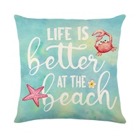 Sarung Bantal 18x18 Inci Motif Geometris Gaya Amerika Modern Penutup Ritsleting Dekorasi Rumah Pantai Kustom
