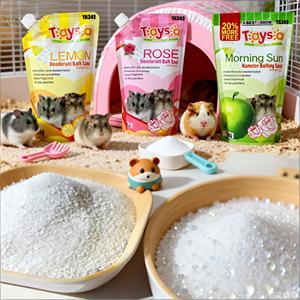 Sable de bain pour hamster 100% naturel et écologique de l'usine Dongnai PETS, 1 kg, infusé à la lavande, fabriqué à partir de dolomite - Product Image 1