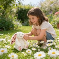 Peluche Lapin Jelly Cat Taille Moyenne, Modèle Blossom Cream Bunny Berry, Jouets en Peluche Lapin, Poupées Lapin en Peluche, Idéal pour Cadeau d'Anniversaire