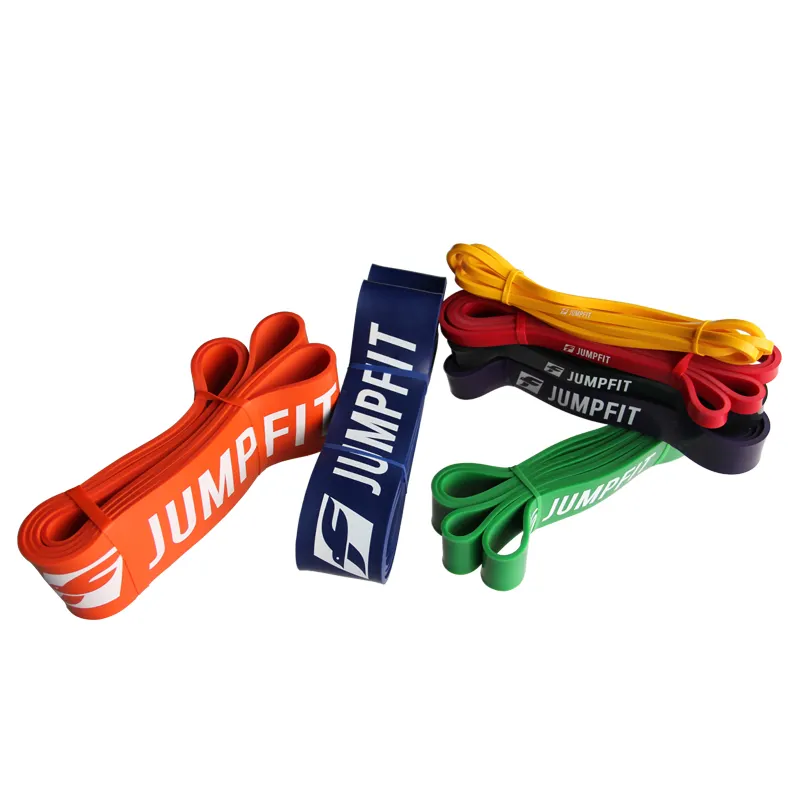 Custom Logo Home Gym Stretch Bands Yoga Sports Long Colorful Latex 2080 Heavy Duty Resistance Bands