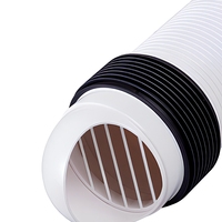 Conduit de ventilation flexible en plastique ABS traversant le mur, type de raccordement mural, conduit de ventilation pour systèmes HVAC