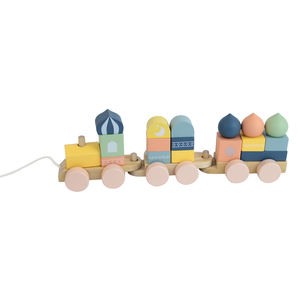 <span class=keywords><strong>Mini</strong></span> <span class=keywords><strong>Train</strong></span> Islamique en Bois de Gros Blocs de Construction Éducatifs Jouets d'Apprentissage pour Enfants - Product Image 2