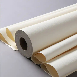 Nhà Máy Giá không thấm nước chống ẩm có thể in màu trắng với sọc dọc nổi kết cấu mờ Giấy dán tường - Product Image 2