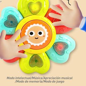 Instrumentos musicales Montessori <span class=keywords><strong>para</strong></span> bebés, juguetes musicales, forma de flor de sol, luces multifunción, música eléctrica, juguetes de tambor de mano - Product Image 3