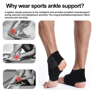 4-cách căng Nylon/spandex thoáng khí mắt cá chân nén tay áo thể thao & chấn thương phục hồi bảo vệ - Product Image 6