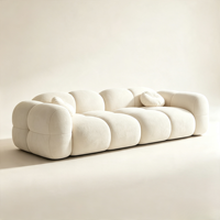 Canapé modulaire en tissu moelleux, canapé moderne et confortable pour petit appartement et salon