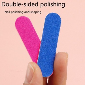 Bán buôn mini hai mặt móng tay màu các tập tin móng tay chà xát Dải đánh bóng móng tay giấy nhám móng tay đệm làm Emery gỗ - Product Image 4