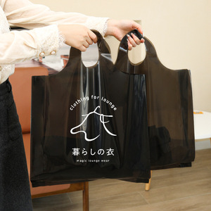 Wholesale Low MOQ Custom Logo Round Die-cut Handle <b>Bag</b> Clothing Packaging Plastic Shopping <b>Bags</b> for <b>Small</b> Business - Product Image 3