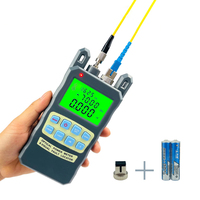 Fiber Optical Cable Tester with Optical Power Meter Red Light Source Visual Fault Locator 7 Wavelengths for SC/FC/ST Adapters