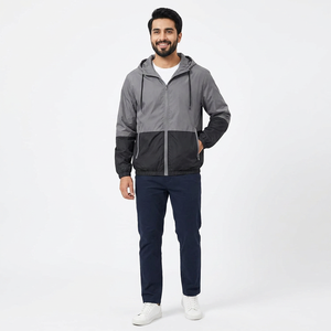 High Quality <b>Lightweight</b> Canvas Windbreaker <b>Jacket</b> Custom Made Waterproof Hooded Vintage Outdoor Sportswear for Hiking Camping - Product Image 1