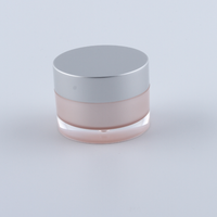 Pot rond en acrylique avec couvercle en aluminium, pot vide pour crème cosmétique 5g 15g 30g 50g 100g