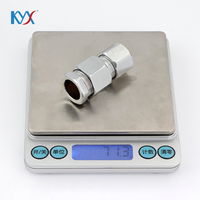 Kit de raccordement de tuyaux en acier inoxydable de 3/8 pouce, ensemble de 3 connecteurs pour la connexion de tuyaux de gaz