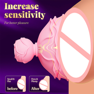 Masseur mammaire Rose, puissant stimulateur de mamelons, machine sans fil à vibrations rotatives pour femmes, jouets sexuels pour adultes - Product Image 2