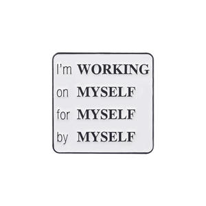 Groothandel Pinnen Metalicos Motiverende Letters Emaille Spelden Fee-Thema Reversspeldzakken Uv Werken Zichzelf Hard Geld Eerste Badge - Product Image 5