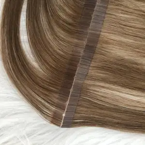 Findvirginhair Thin Weft Virgin Cuticle Double Double Hair Volume No Glue Pu Invisible Weft With Holes Human Hair Extension