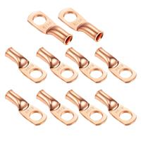 Terminales de Anillo de Cobre Desnudo Serie OTT AWG 4/2/1/1/0 de Alta/Baja Tensión, Conectores de Cable de Alta Resistencia para Cableado Eléctrico
