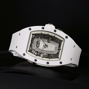 Ladies' Ceramic Automatic Mechanical <b>Watch</b> with Moissanite Dial and Luminous Hands - Product Image 5