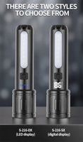 Lampe de poche LED rechargeable portable avec corps de lampe ABS Lampe latérale de charge USB et étanche pour la maison et le camping