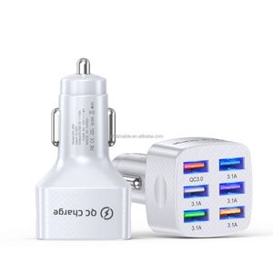 6USB QC3.0 Fast Charging Car Charging Square 6-port Mobile Phone Charger QC3.0 Fast Charging Head Wholesale - Product Image 4
