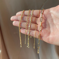 Chaînes en or massif pur MaiYi populaires 9k/10k/14/18k, bijoux pour femmes et hommes