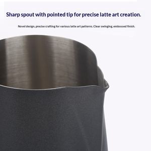 Gobelet à <span class=keywords><strong>lait</strong></span> à bulles en acier inoxydable 304, design moderne et simple, embossé, à bec pointu, ustensiles de café - Product Image 3