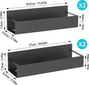 Black Magnetic Spice Rack for Kitchen Organizer <strong>Storage</strong> Multifunctional Fridge <strong>Microwave</strong> Oven <strong>Storage</strong> Shelf <strong>Storage</strong> - Product Image 4